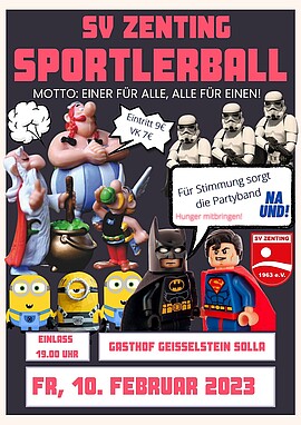 Banner Sportlerball des SV Zenting